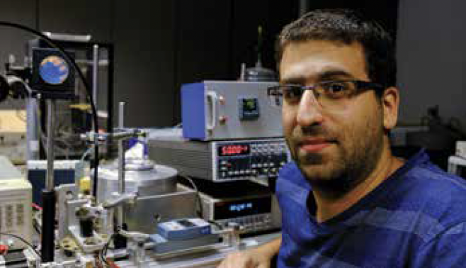 High-tech ceramic materials researcher working in a laboratory setting for advanced ceramics development.