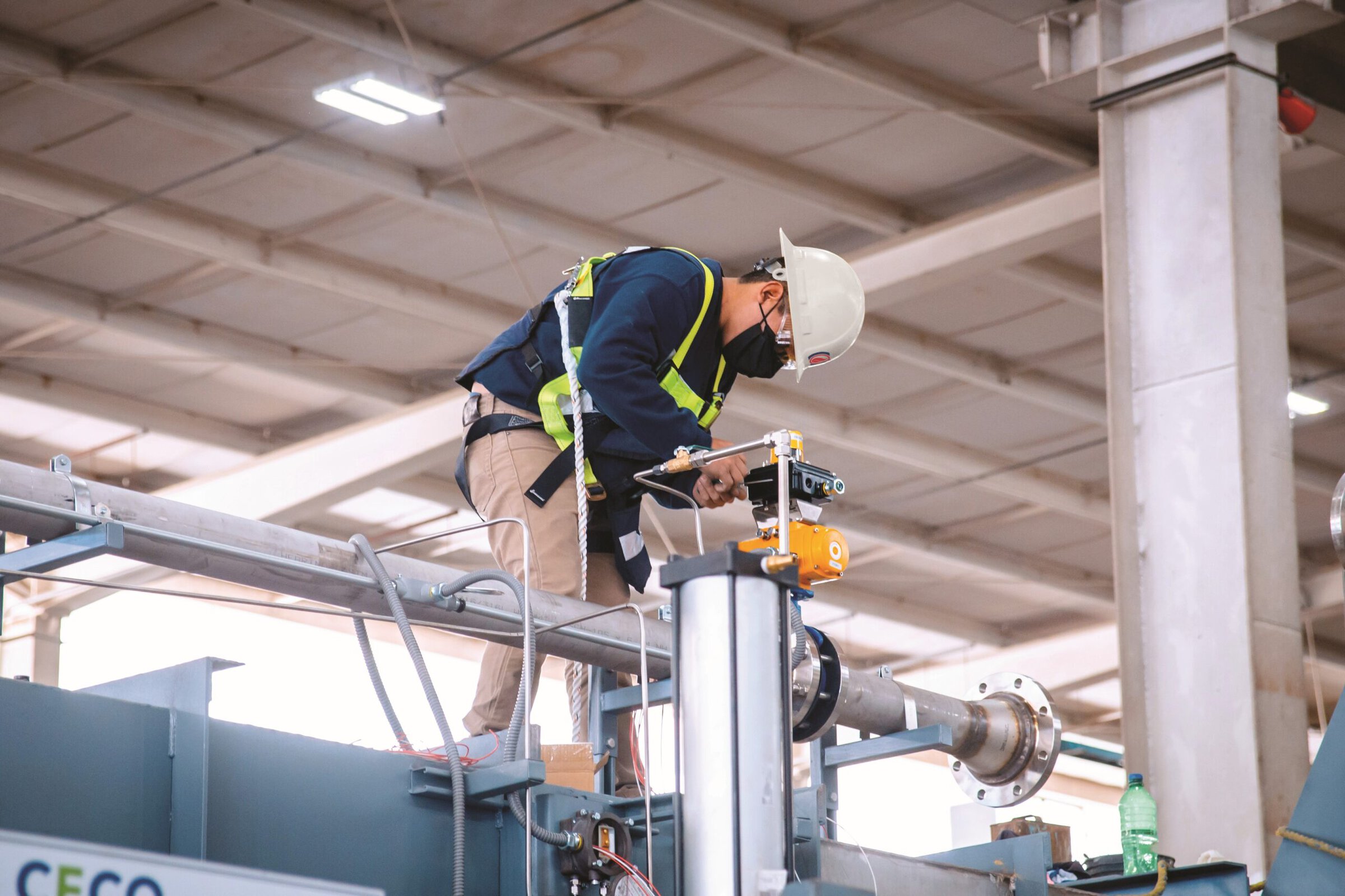 A Nutec Bickley engineer completes a furnace installation. <em>Credit: Nutec Bickley</em>