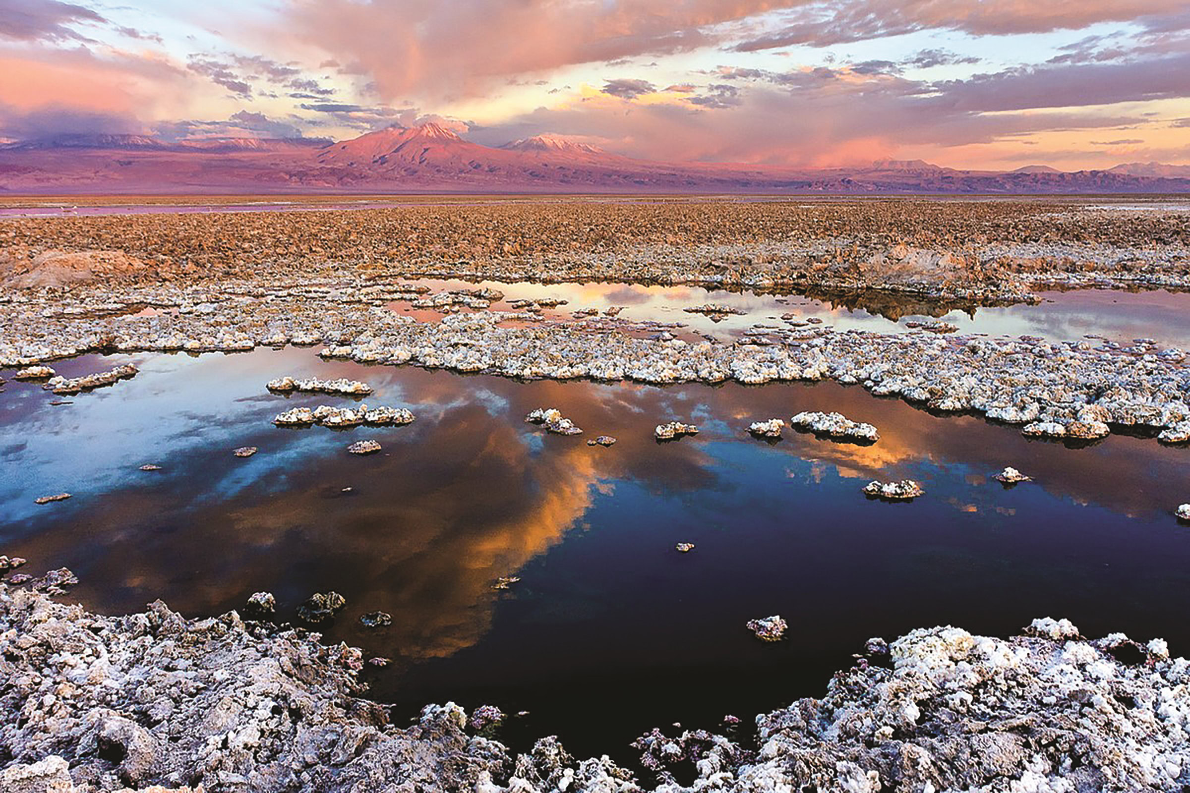 Salar de Atacama, the largest salt flat in Chile