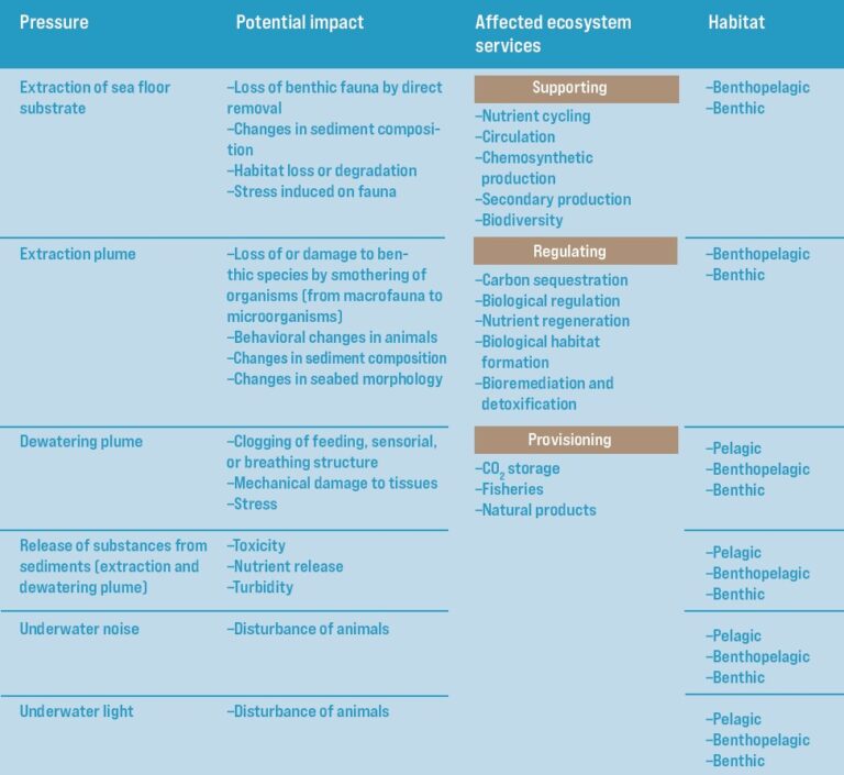 The environmental impacts of deep-sea mining