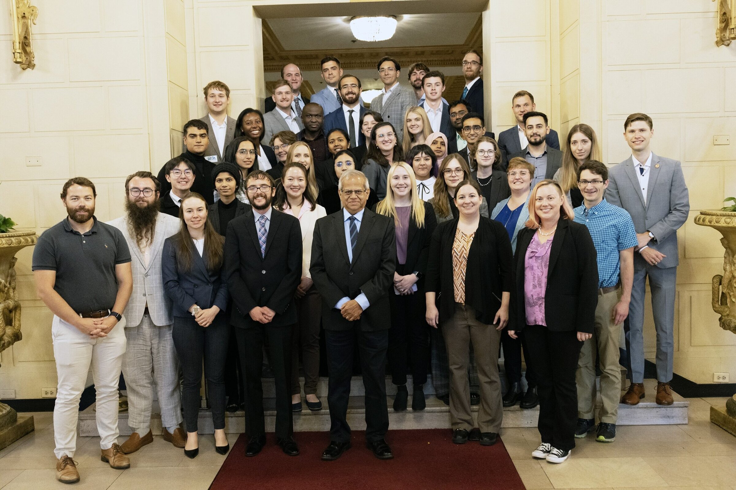 The 2024–2025 PCSA delegates as well as ACerS Past President Rajendra Bordia (center) at the PCSA annual meeting in October 2024.