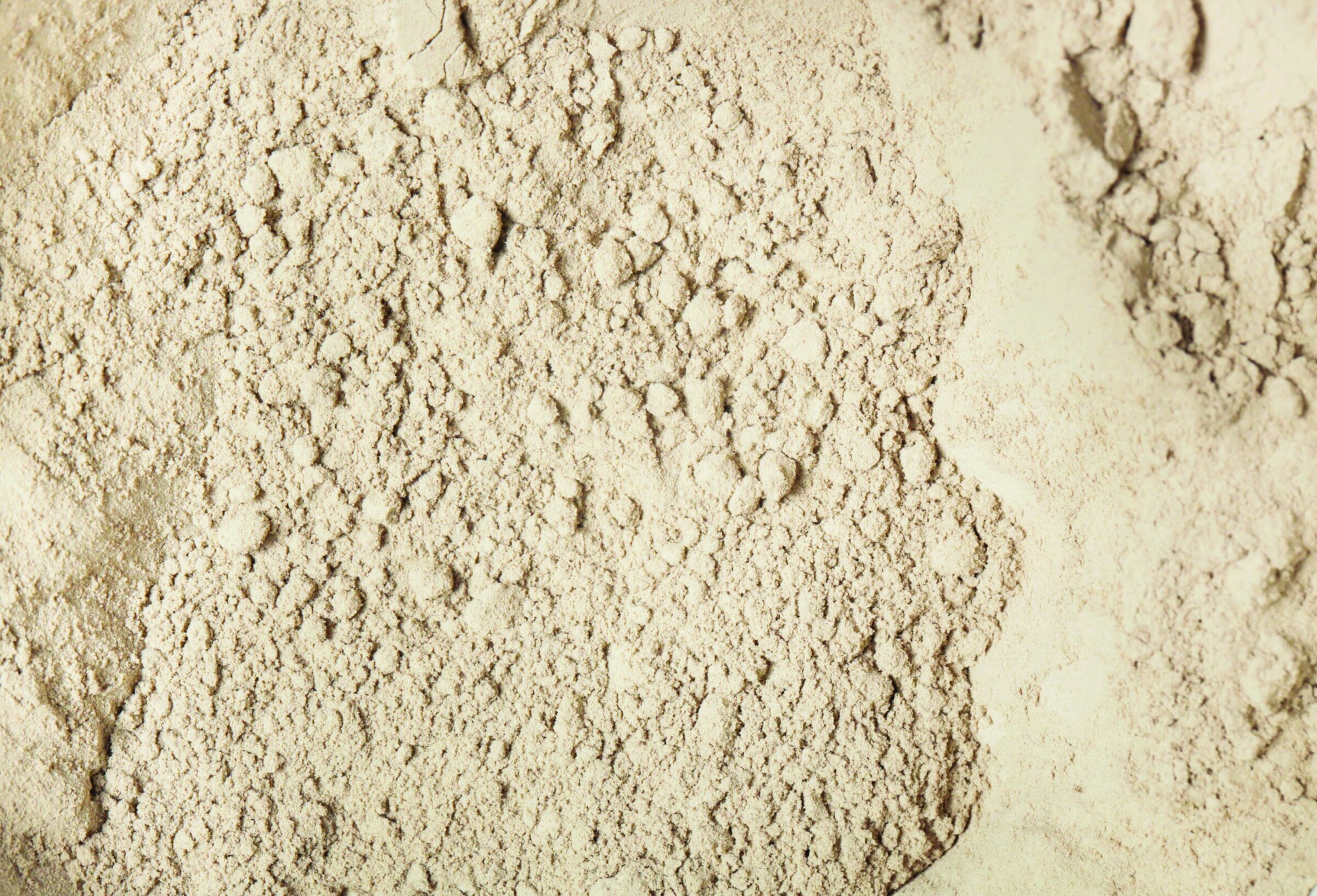 Tan clay powder