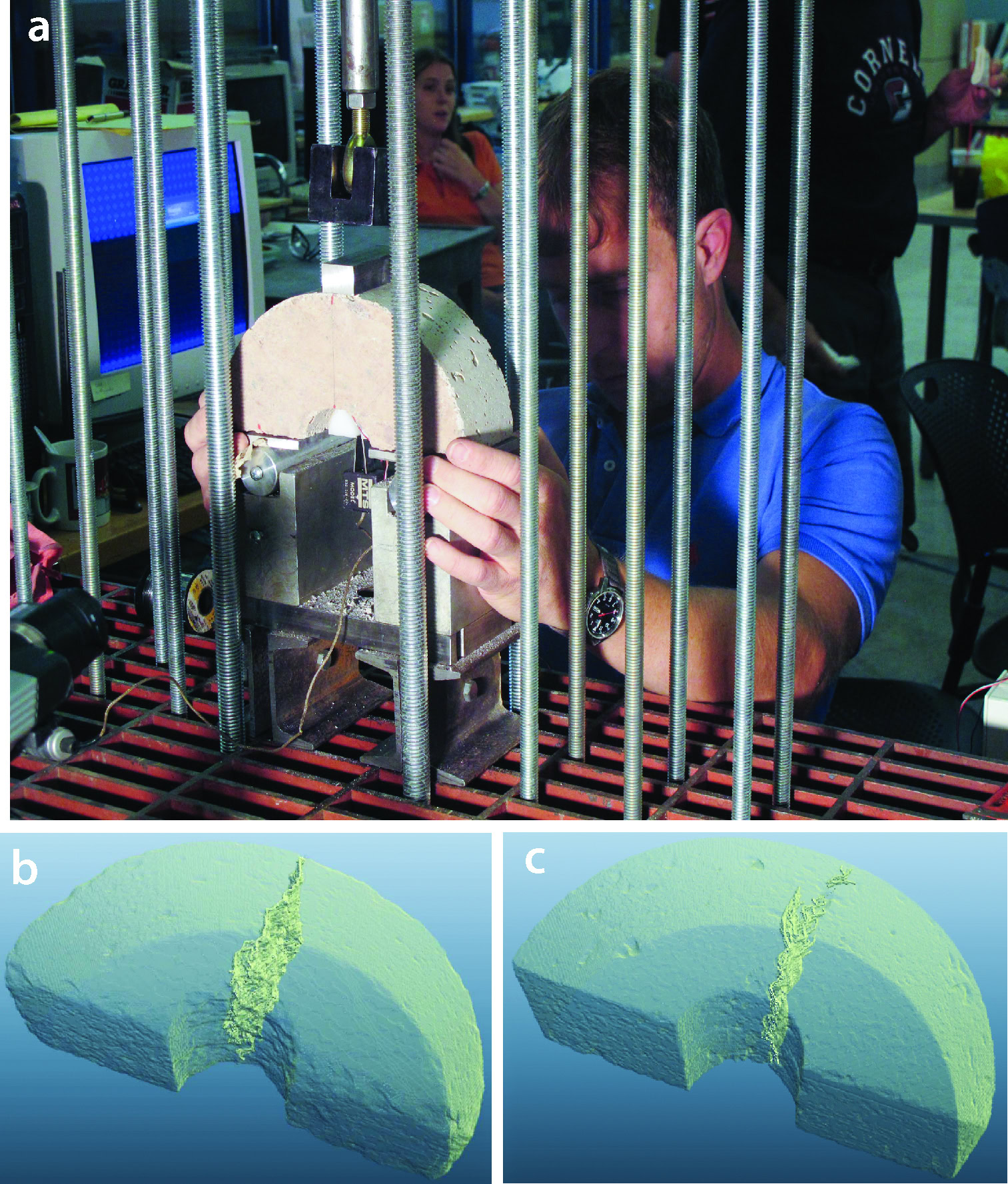 ACerS Bulletin - Advanced ceramic material testing and analysis in research laboratory setting.