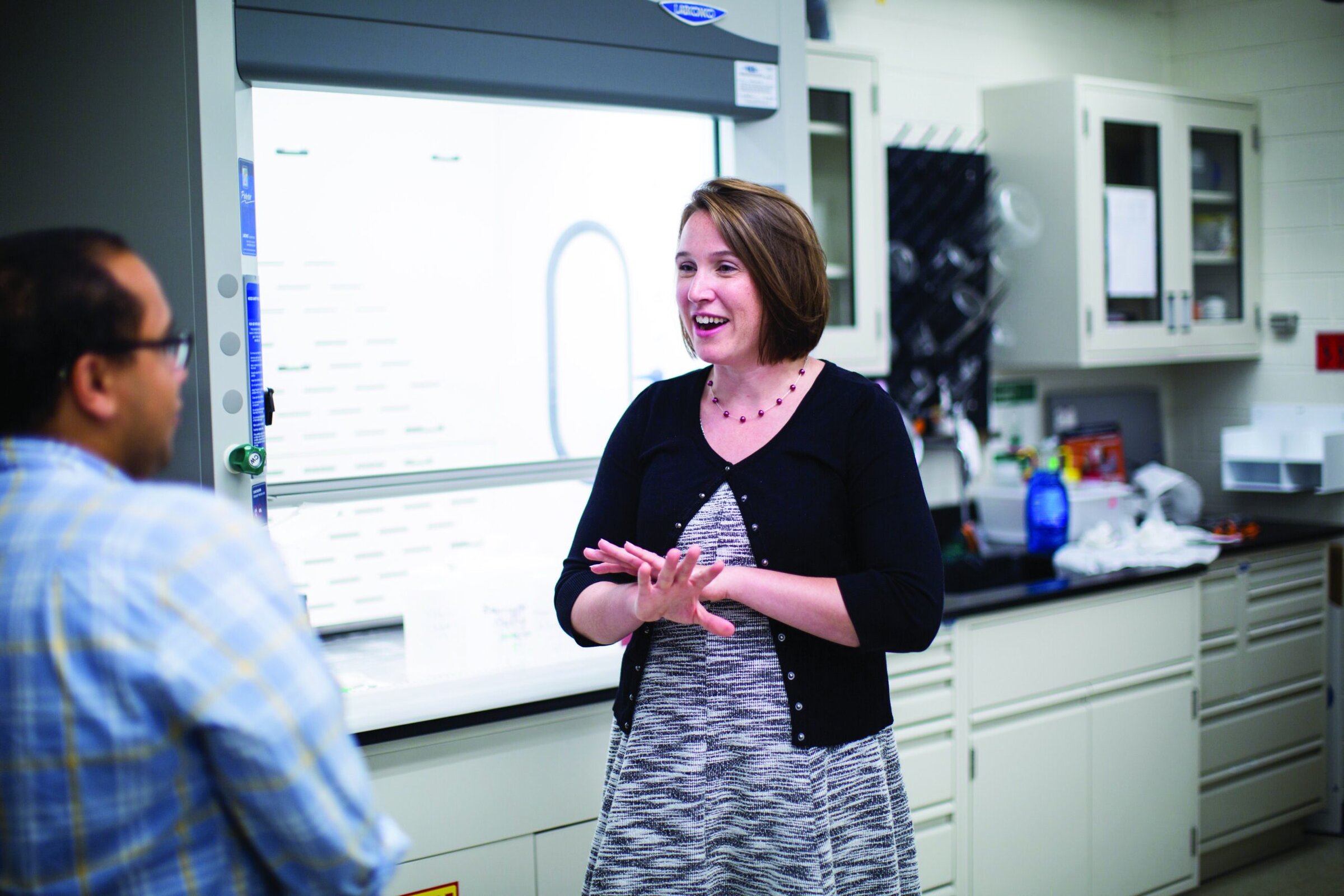 Laboratory ceramic research discussion at ACerS Bulletin, scientists in ceramics and materials science research and innovation.