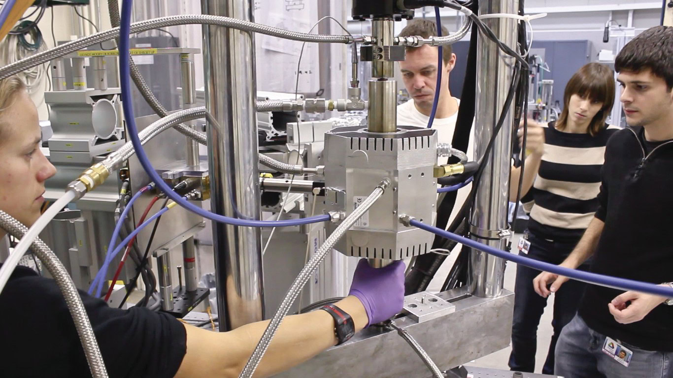 Precision ceramic materials being tested in a high-tech laboratory for advanced applications.