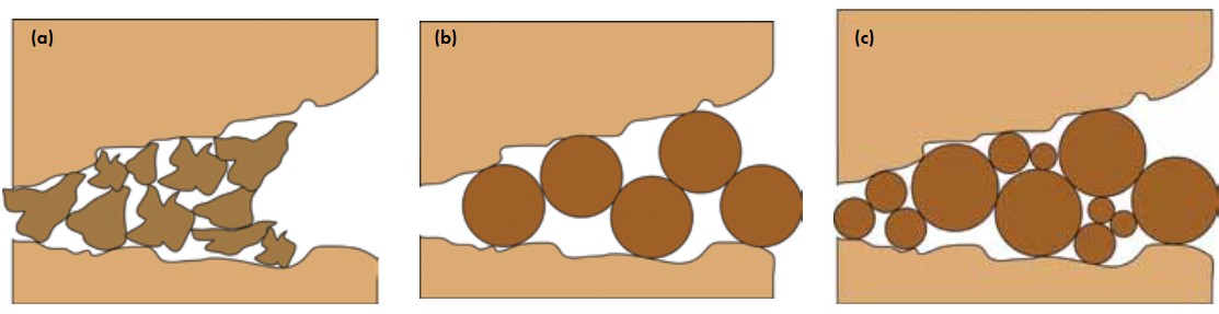 1. SEM image showing ceramic microstructure with varying porosity levels.