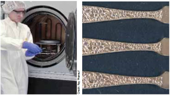 High-tech ceramics being processed in a laboratory furnace for advanced material research.