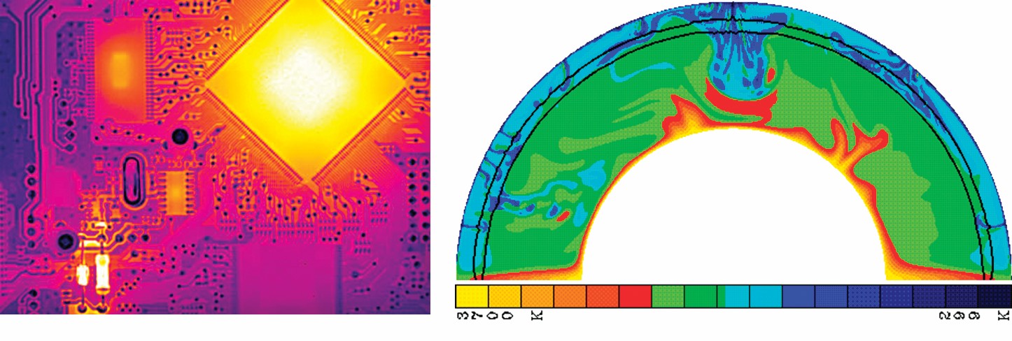 Advanced thermal analysis of electronic circuits and ceramic materials using infrared thermography and finite element modeling.