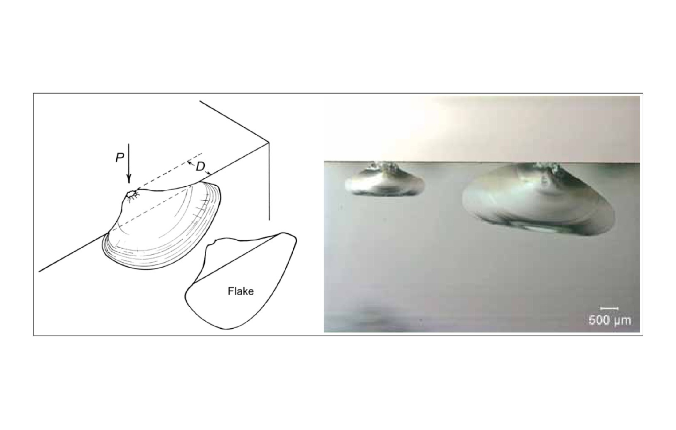 Ceramic edge chip testing with a diagram and microscopic images showing chipped ceramic edges.